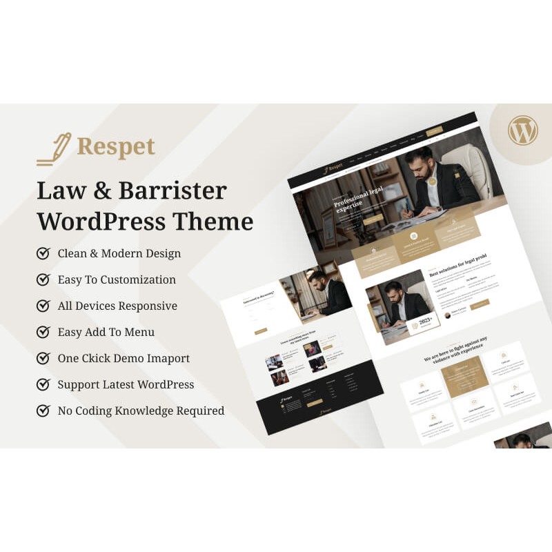 Respet - Law & Attorney Personal Portfolio WordPress Theme