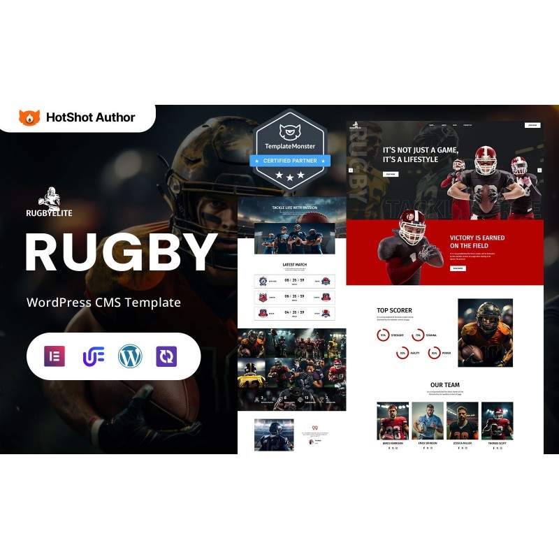 RugbyElite - Rugby Game And Match Schedules WordPress Elementor Theme