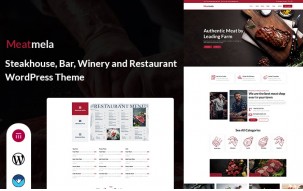 Meatmela - Steakhouse, Bar, Meat, Winery and Restaurant WordPress Theme