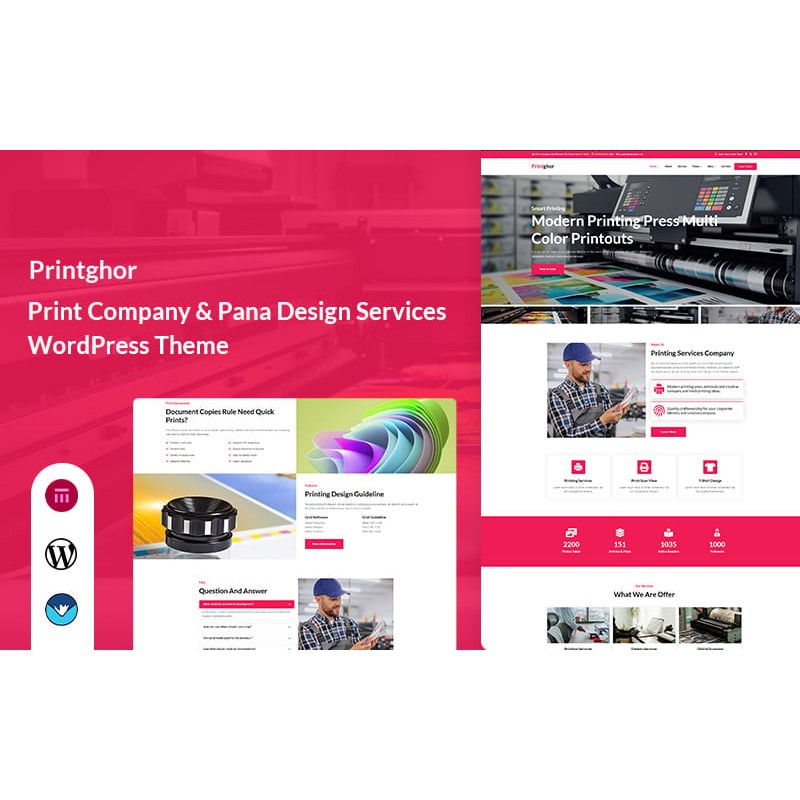 Printghor - Print Company & Pana Design Services WordPress Theme