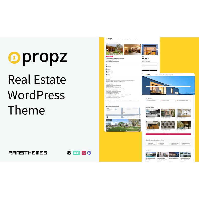 PROPZ - Real Estate Agency WordPress Theme