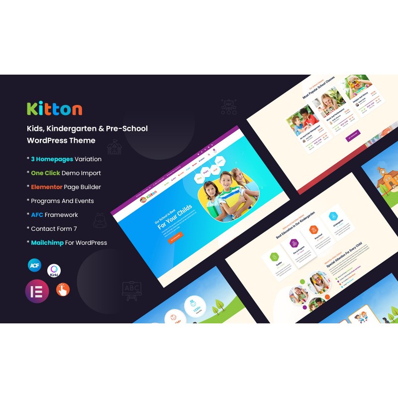 Kitton - Kids, Kindergarten & Pre-School WordPress Theme