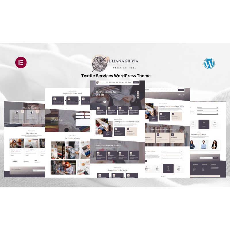 Juliana Textile - Textile Industry & Clothing Services WordPress Theme