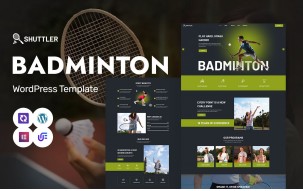 Shuttler - Badminton Club, Badminton Academy And Training WordPress Elementor Theme