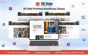 3D Side Printing Elementor WordPress Theme