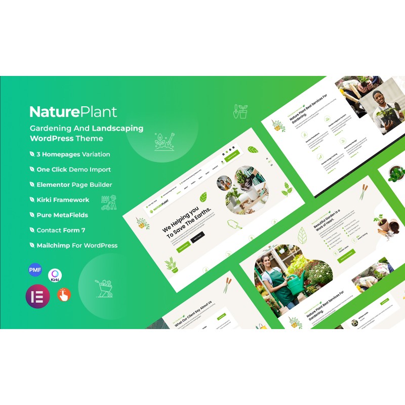 Natureplant - Gardening and Landscaping WordPress Theme