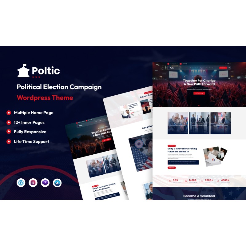 Poltic - Political, Election Campaign and Party Candidate WordPress Theme