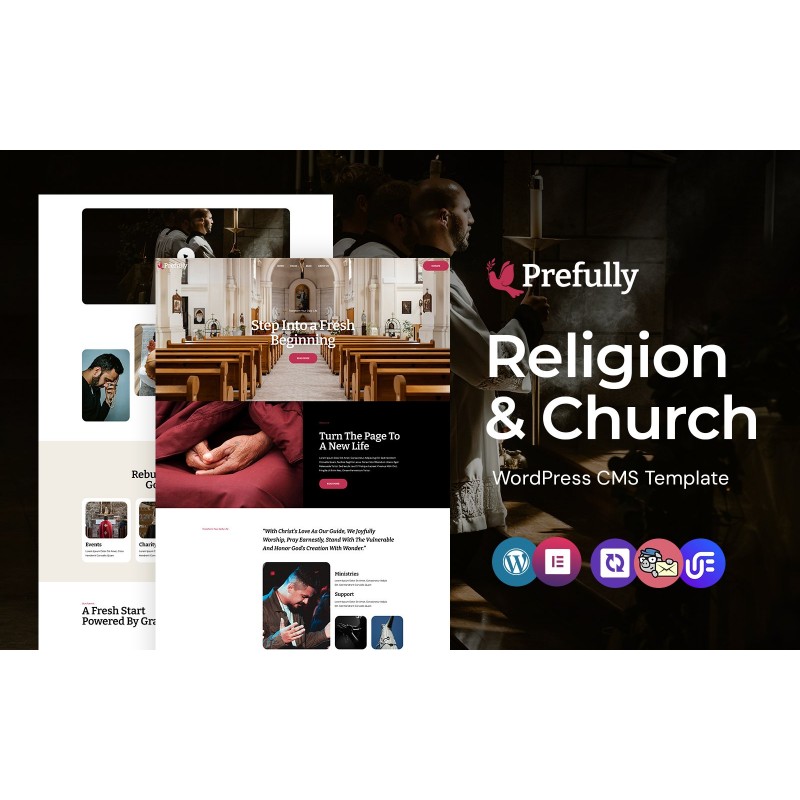Prefully - Religion And Church WordPress Elementor Theme