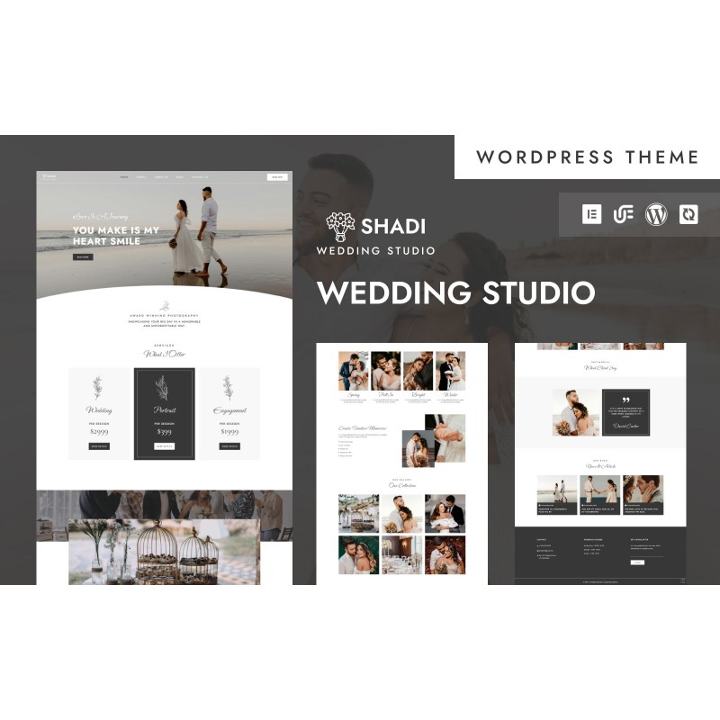 Shadi - Wedding Studio, Photography And Videography WordPress Elementor Theme
