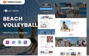Volley Waves - Beach Volleyball Club, Academy And Coaching WordPress Elementor Theme