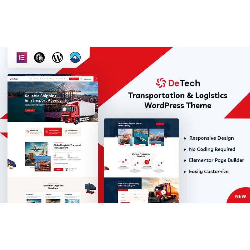 Detech - Transport WordPress Theme