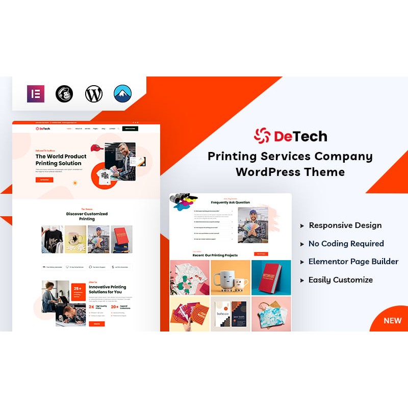 Detech - Printing WordPress Theme