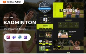 Shuttlecock - Badminton League And Badminton Club WordPress Elementor Theme
