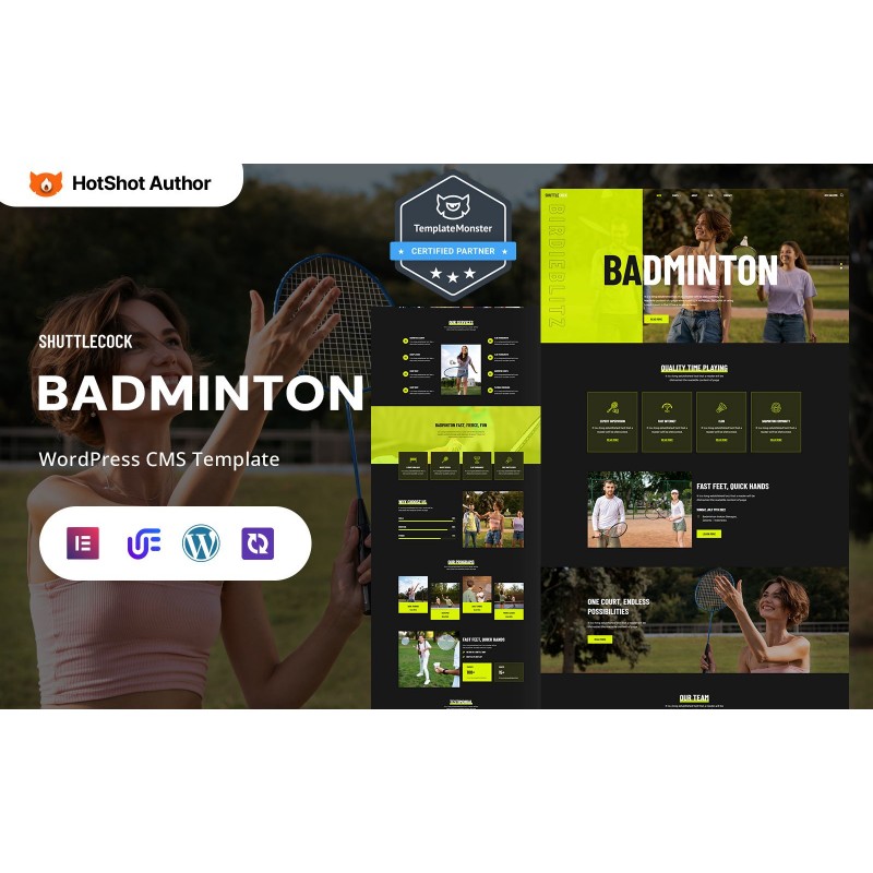 Shuttlecock - Badminton League And Badminton Club WordPress Elementor Theme