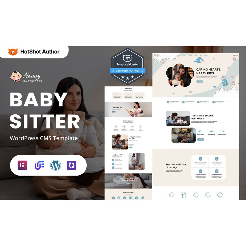 Nanny - Babysitter And Childcare Services WordPress Elementor Theme