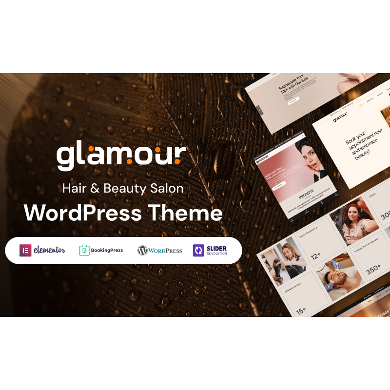 Glamour - Hair and Beauty Salon WordPress Theme