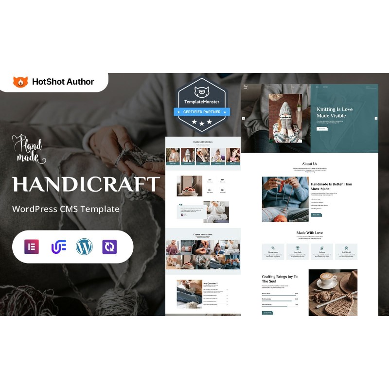 Hand Made - Handmade, Handicraft Boutique And Creative Crafts WordPress Elementor Theme