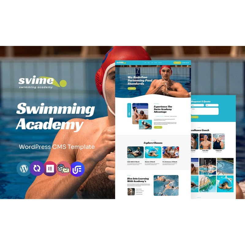 Svime - Swimming Academy And Training Multipurpose WordPress Elementor Theme
