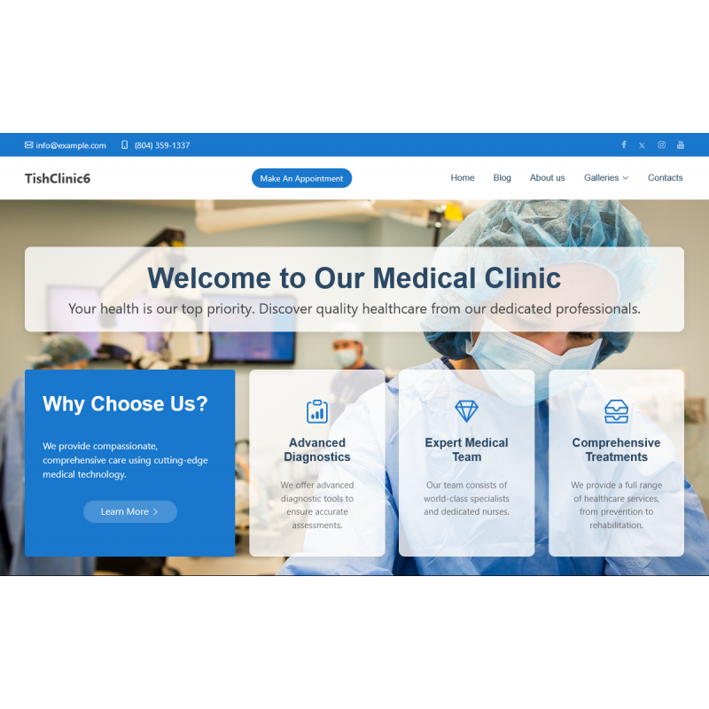 TishClinic6 &ndash; Medical Clinic WordPress Theme