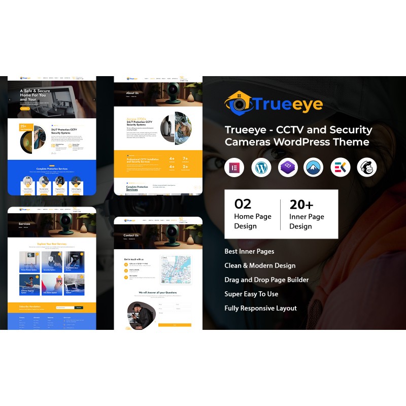 Trueeye - CCTV and Security Cameras WordPress Theme