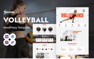 VolleyForce - Volleyball Training, Sports Club And Match Scheduling WordPress Elementor Theme