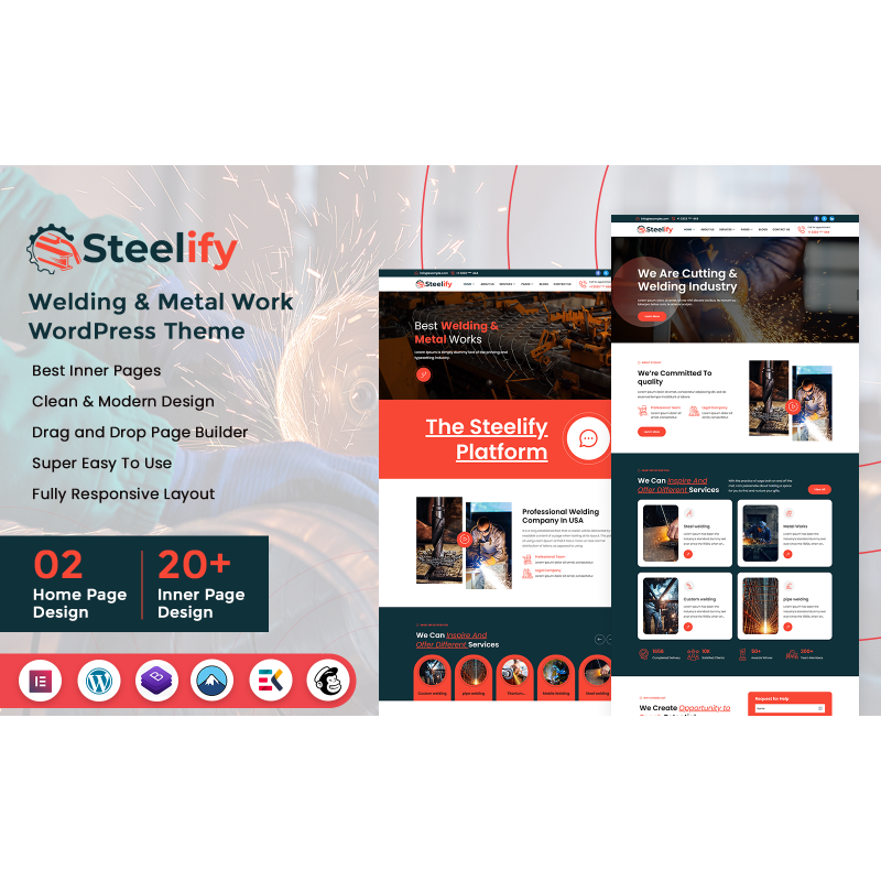 Steelify - Welding & Metal Work WordPress Theme