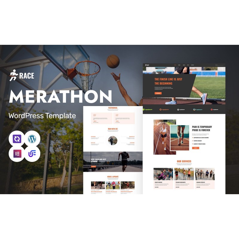 Race - Marathon Events And Running Clubs WordPress Elementor Theme