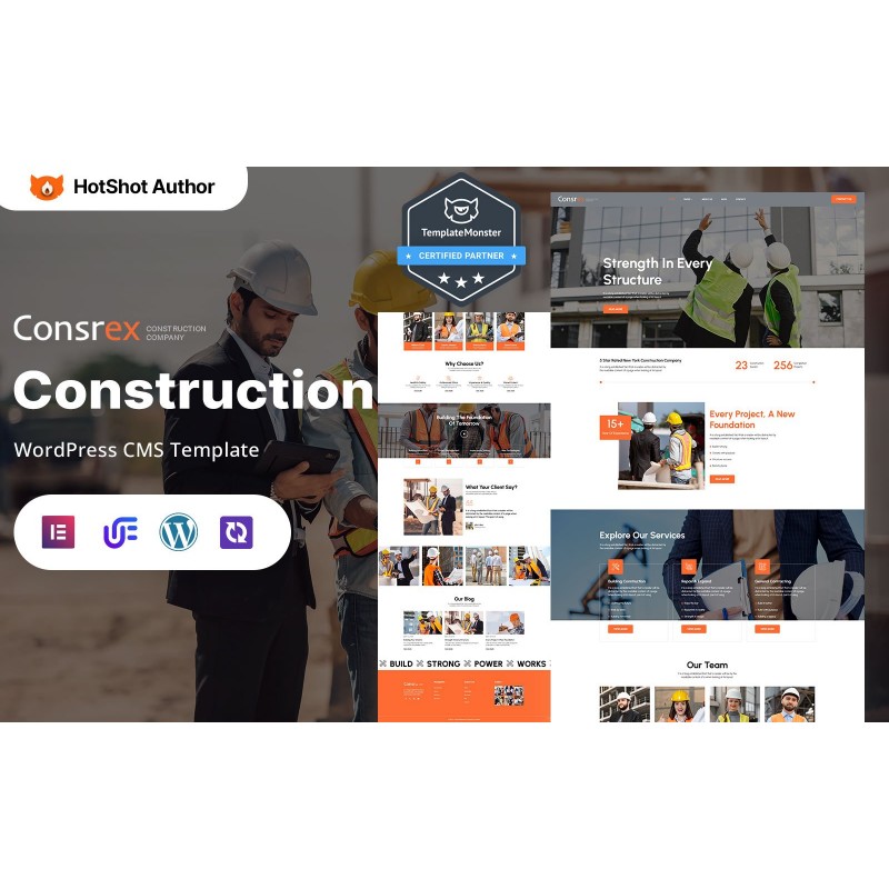 Consrex - Construction, Industrial And Contractor WordPress Responsive Theme