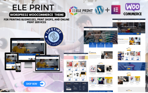Ele-Print: Print Shops, Digital Printing and Custom Products WordPress WooCommerce Elementor Theme