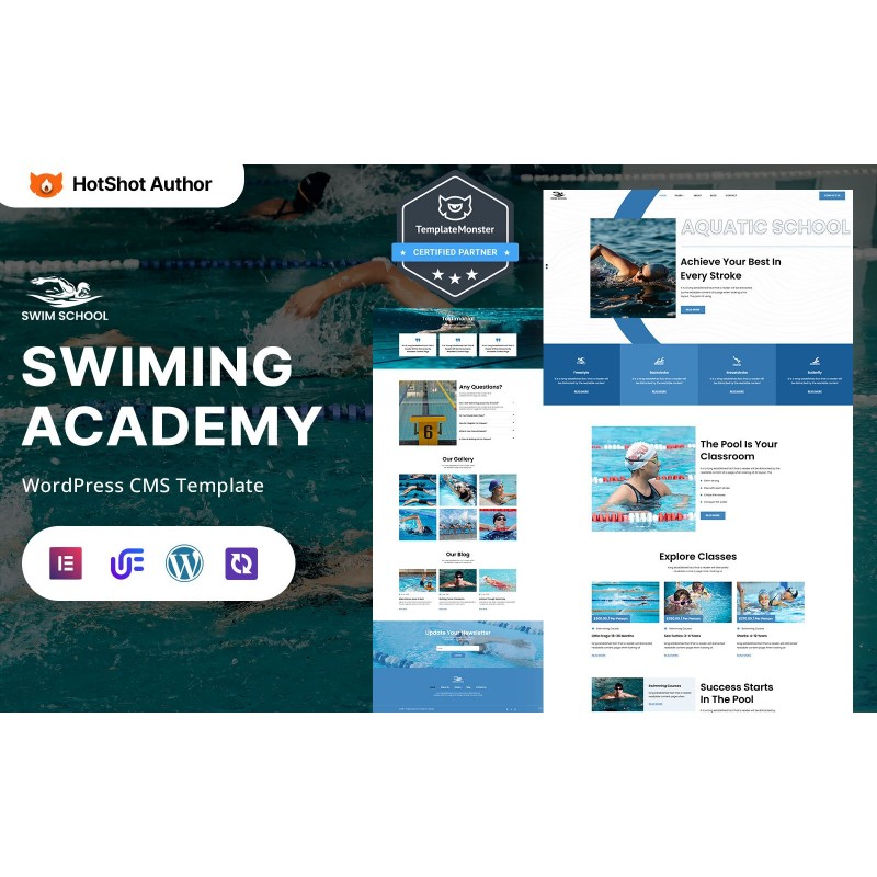 Swim School - Swimming School & Training WordPress Elementor Theme