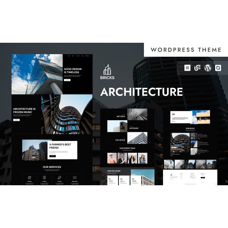 Bricks - Modern Architecture & Construction WordPress Elementor Theme