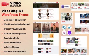 Video BlogHub WordPress Theme