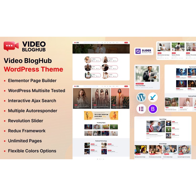 Video BlogHub WordPress Theme