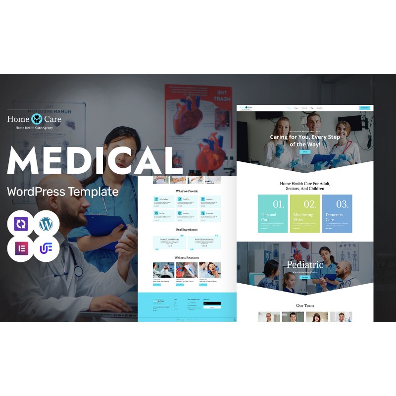 Home Care - Elderly Care And Nursing Services WordPress Elementor Theme