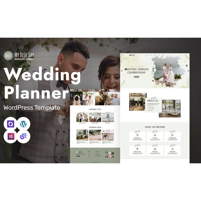 My Best Day - Wedding Planner And Event Management WordPress Elementor Theme