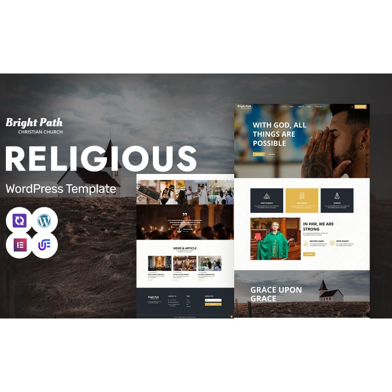 Bright Path - Church & Religious Organization WordPress Elementor Theme