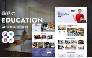US School - Distance Learning And Education Portal WordPress Elementor Theme