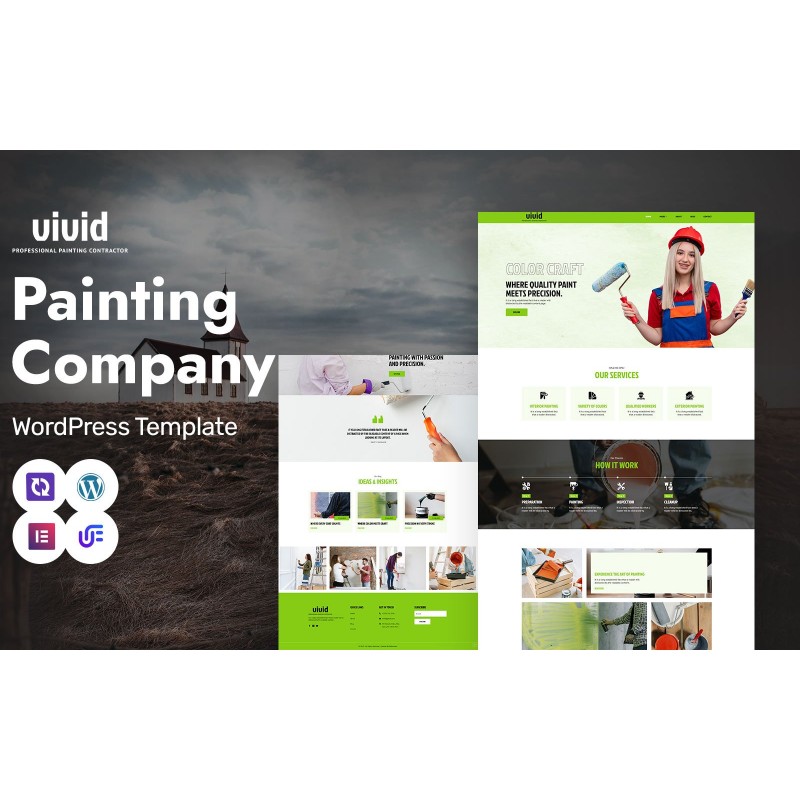 Vivid - Professional Painting Services WordPress Elementor Theme