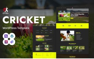 Crikz - Cricket Academy And Coaching WordPress Elementor Theme