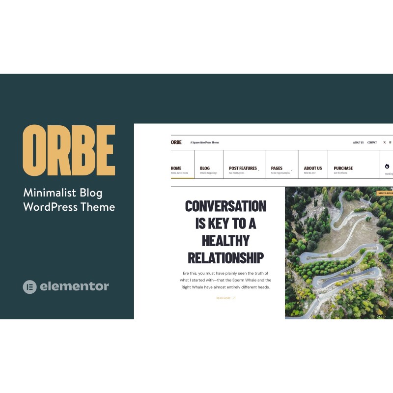 Orbe - Fresh Old-School Minimalist WordPress Blog Theme