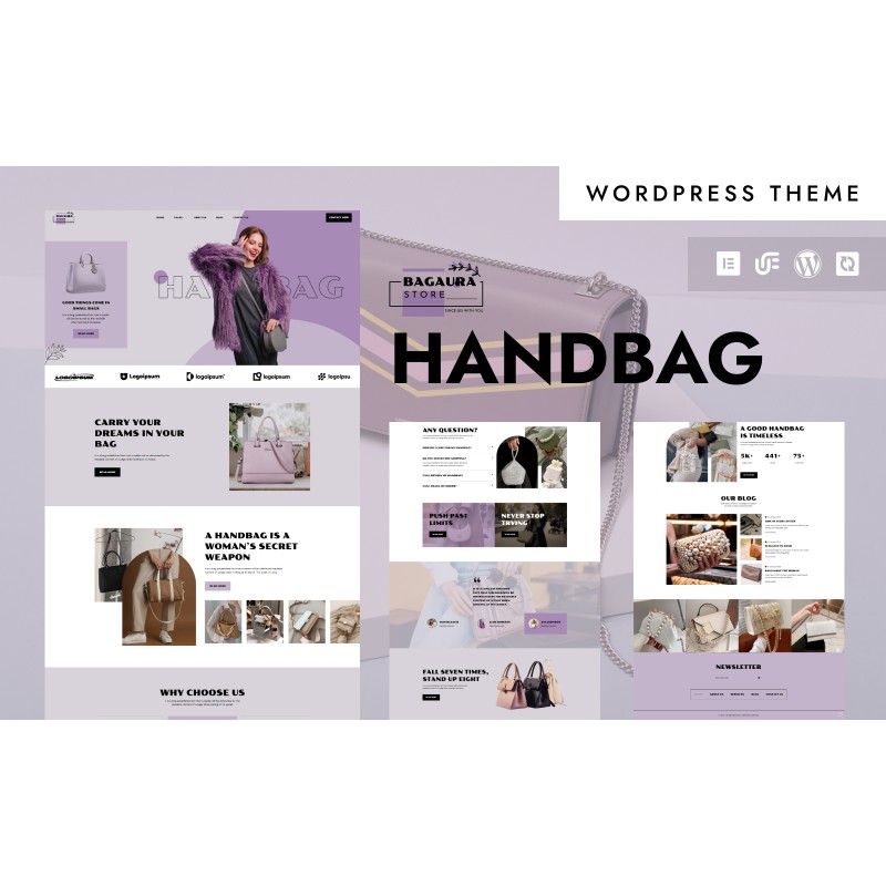 BagAura - Fashion Handbags & Stylish Handbags WordPress Elementor Theme