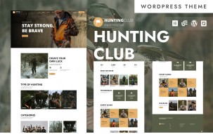 Hunting club - Outdoor Adventures & Survival Gear WordPress Elementor Theme