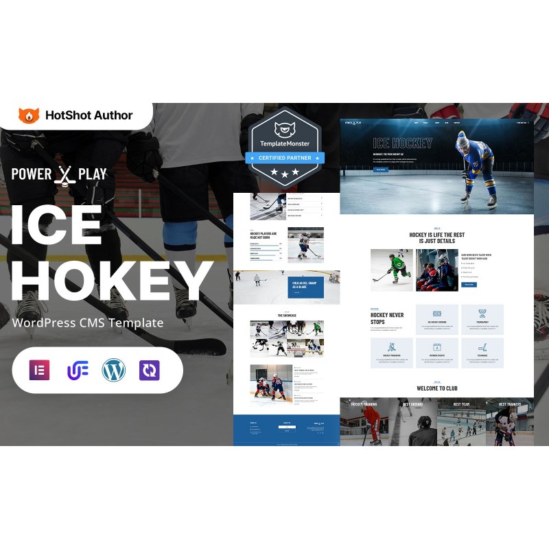 Power Play - Ice Hockey Club And Training WordPress Elementor Theme