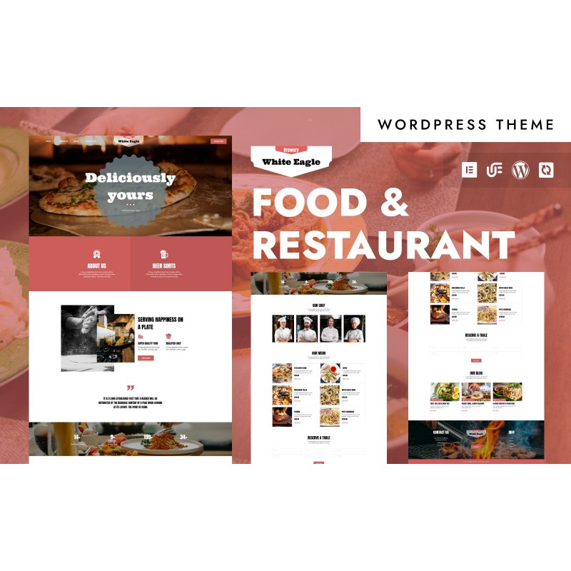 White Eagle - Tasty Pizza & Fast Food WordPress Elementor Theme