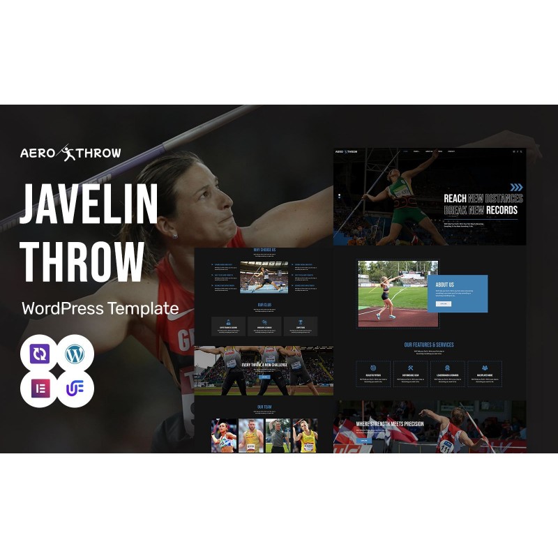 Aero Throw - Athletics And Javelin Throw WordPress Elementor Theme