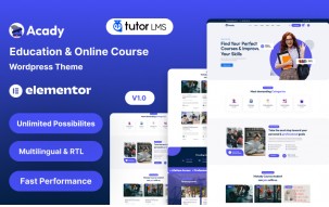 Acady - Education & Online Course WordPress Theme