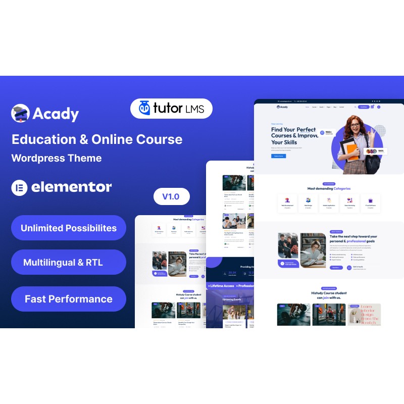 Acady - Education & Online Course WordPress Theme