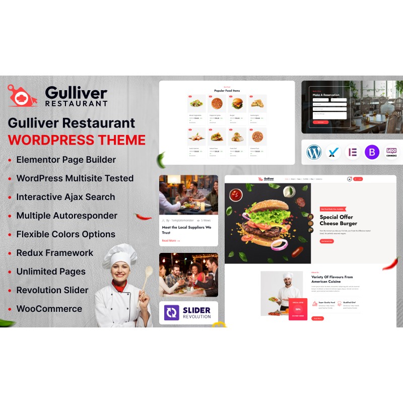 Gulliver Restaurant WordPress Theme