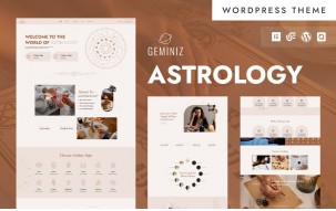 Geminiz - Horoscope, Astrology & Fortune Telling WordPress Elementor Theme