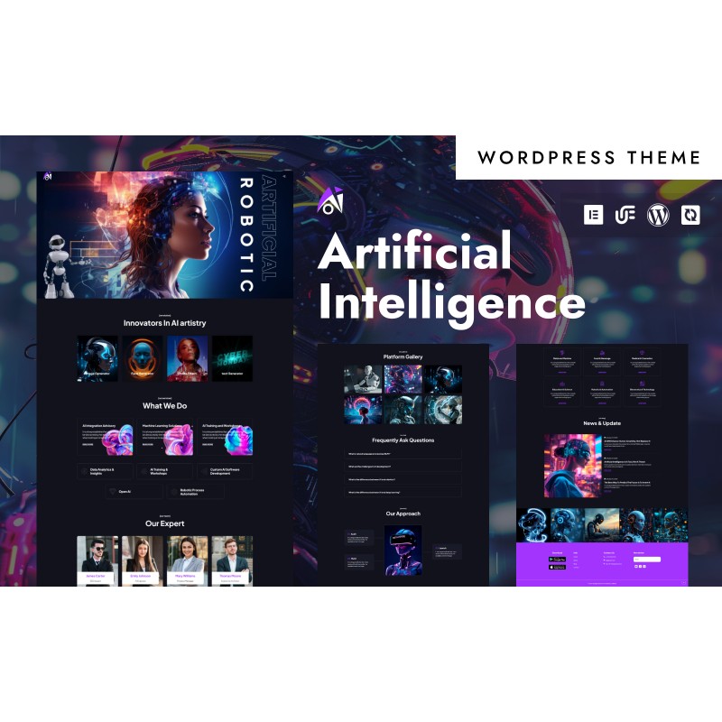 Aio - Artificial Intelligence & Machine Learning WordPress Elementor Theme